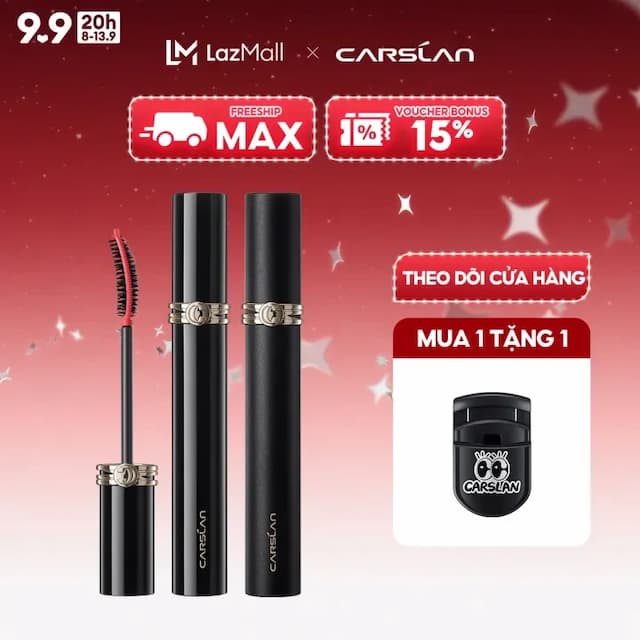 [ĐỘC QUYỀN 9.10 (8pm) – 12.10|VOUCHER+QUÀ TẶNG]Chuốt Mi Carslan Smart Big Eyes Mascara Mi Cong Lâu Suốt 24H Mà Không Bị Xẹp Mi Làm Dài Và Cong Mi Chống Nước Lâu Trôi 7.5g