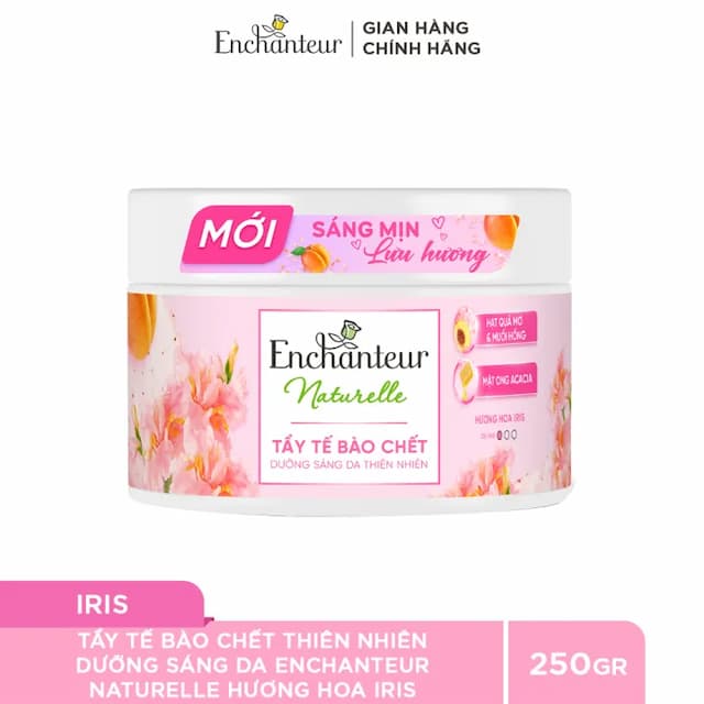 [MỚI] Tẩy tế bào chết thiên nhiên dưỡng sáng da hương hoa Lavender/ Iris/  hoa hồng Pháp 250ml