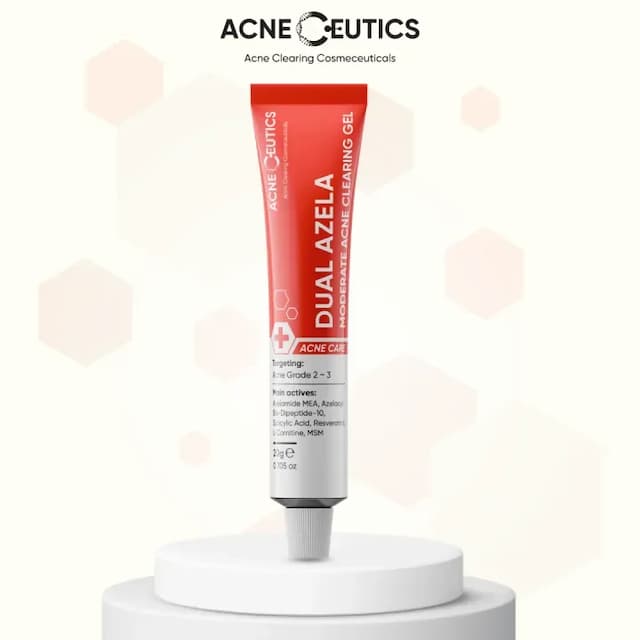 ACNECEUTICS Gel Mụn Dual Azela Moderate Acne Clearing Hỗ Trợ Làm Giảm Và Ngăn Ngừa Mụn, Giảm Thâm Đen, Thâm đỏ ( 20Gram)