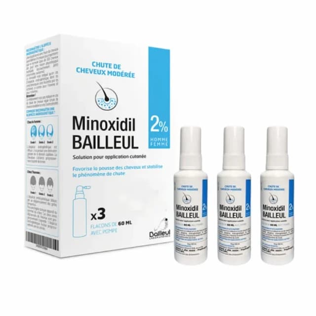 Xịt mọc tóc, Chống rụng tóc cho nữ Minoxidil Bailleul 2% 60ml