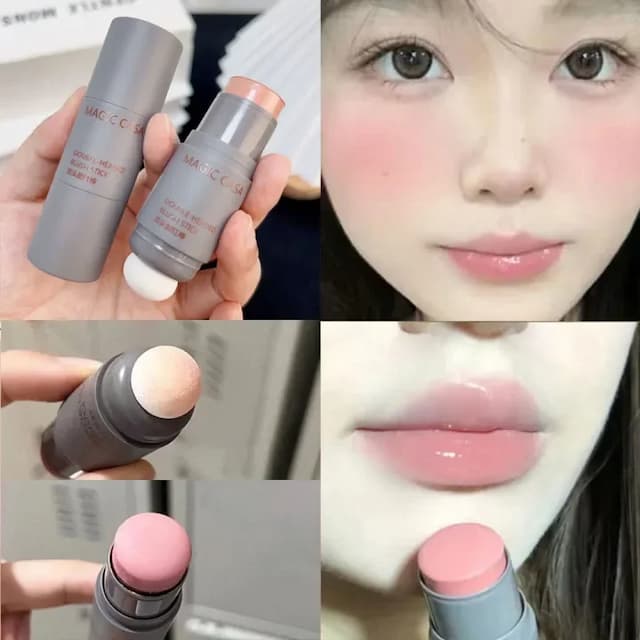 Dorisna hai đầu Bọt Biển Phấn má hồng Màu Sắc Giữ Tự Nhiên Rouge Blusher Môi Và Má Dual-Sử Dụng Giá Cả Phải Chăng Sinh Viên Trang Điểm