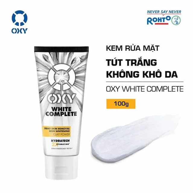 Kem Rửa Mặt Sáng Da OXY White Complete 100g - Sáng Da, Không Gây Khô Da