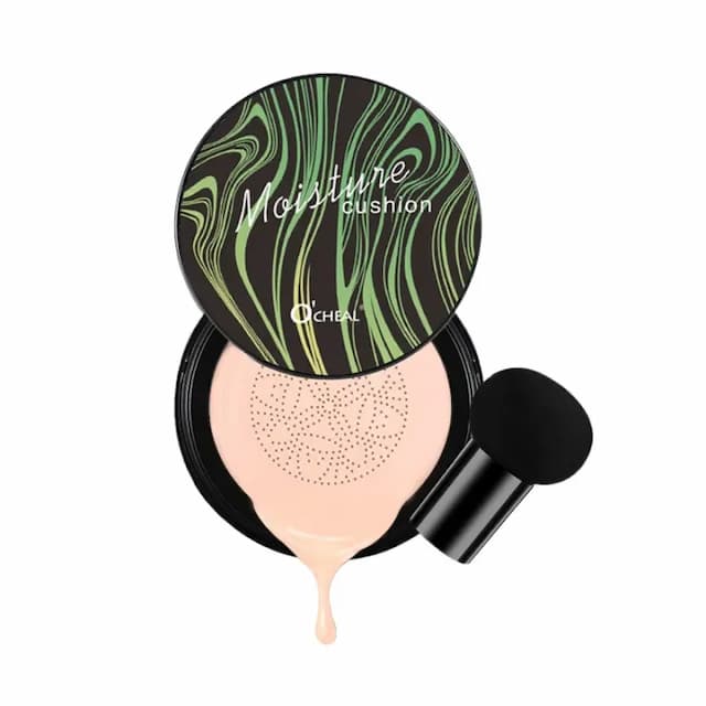 Ocheal Bb Cream Air Cushion Nền trang điểm nhỏ gọn và Kem che khuyết điểm Kiểm soát dầu Chống thấm nước Làm trắng lâu trôi Làm sáng dễ thấm hút và đeo