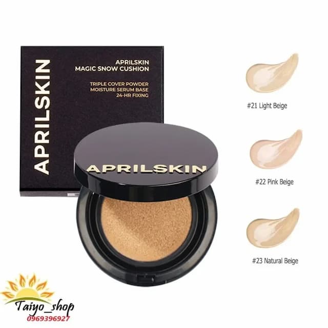 Phấn nước AprilSkin Black Magic Skin Snow Cushion mẫu mới