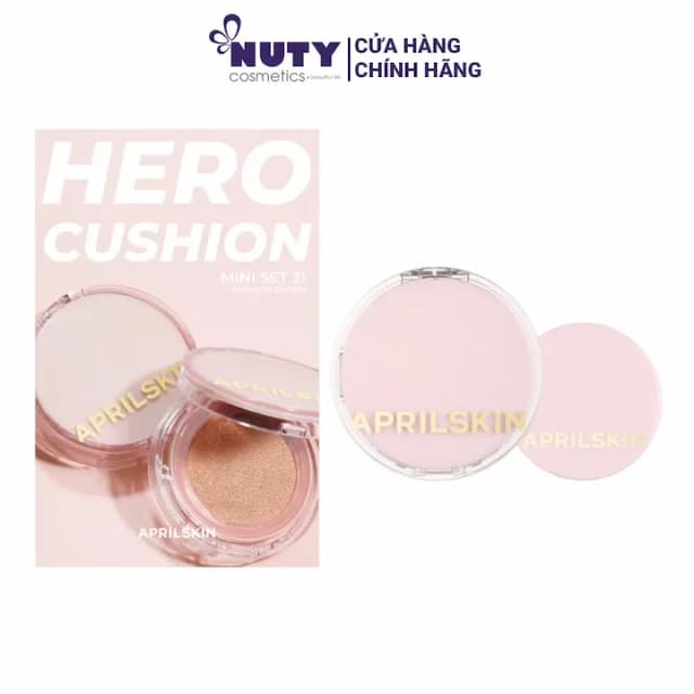 Set Phấn nước APRILSKIN Hero Blossom Mini Cushion Limited Edition (12g+3.5g)