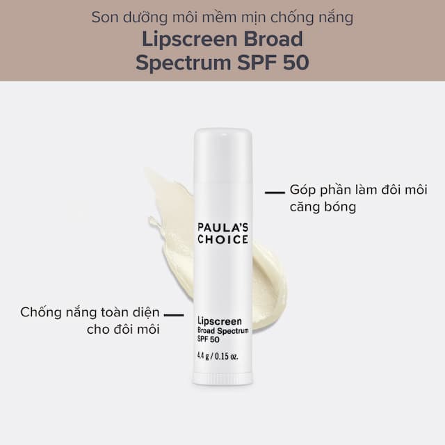 Son dưỡng môi mềm mịn chống nắng Lipscreen Broad Spectrum SPF 50