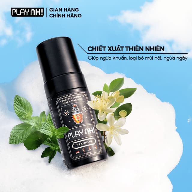 Combo Dung Dịch Vệ Sinh Nam Hương Nước Hoa 100ml + Gel Bôi Trơn Gốc Nước 100ml + Bao Cao Su PlayAh Hộp 3